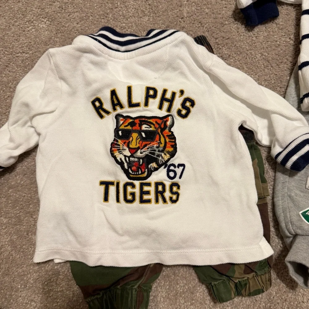 Ralph Lauren Kids Matching Set - White, Navy, Camouflage & Gray